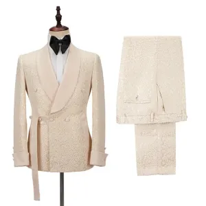 Suzhoufashion Jean Sky Blue Three Pieces Slim Fit Bespoke Prom Men Suits
