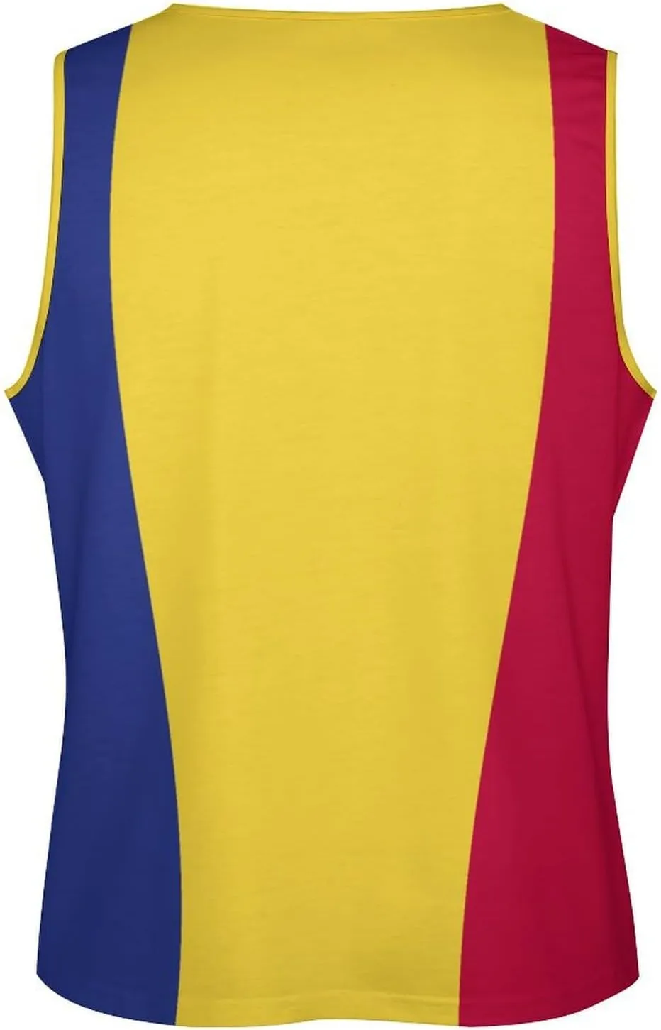 TAIZIYEAH Mens Beach Tank Tops Romanian Flag Sleeveless Lightweight Shirts Summer Running Athletic Swim Shirt