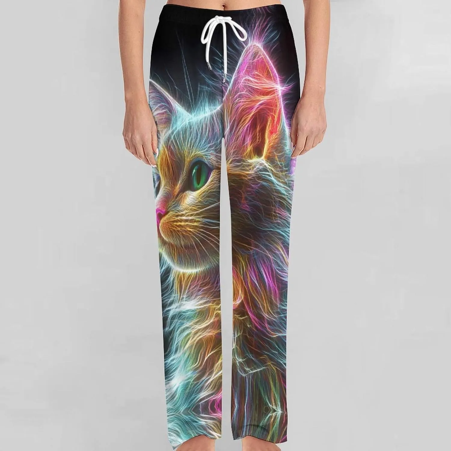 Thunder Cat Colorful Spirit God Pajama Pants Men Lightweight Pjs Elastic Waistband Sleep Lounge Pants Fashion Loungewear