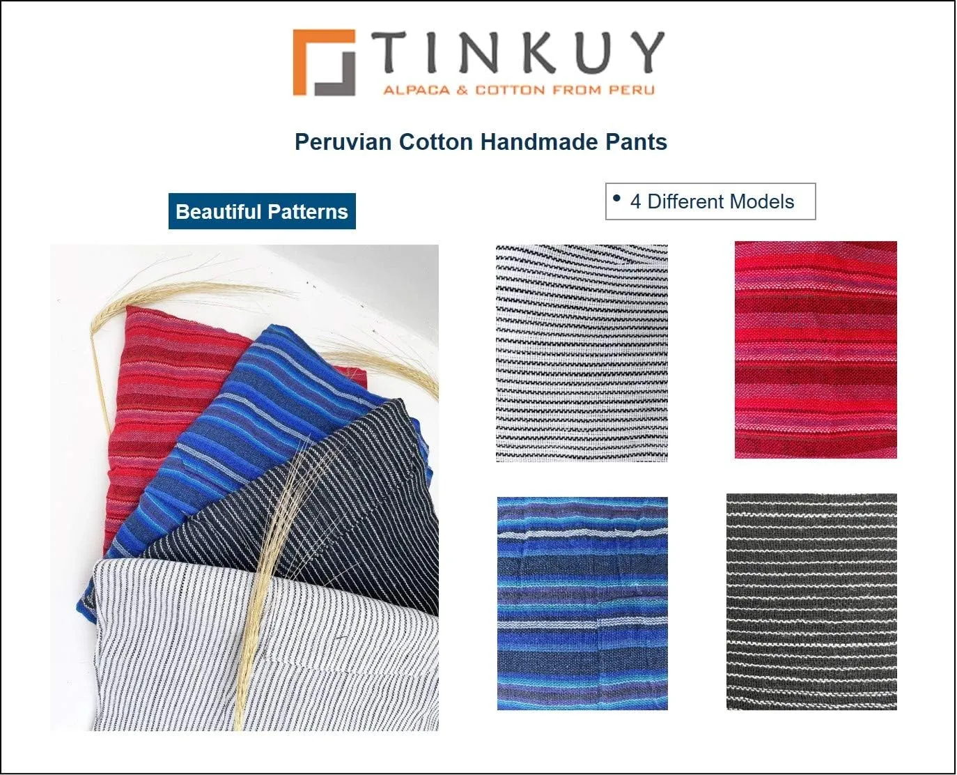 TINKUY Peru Women's & Men's Cotton Summer Beach Boho Yoga Beach Harem Jogger Striped Lounge Lightweight Pants