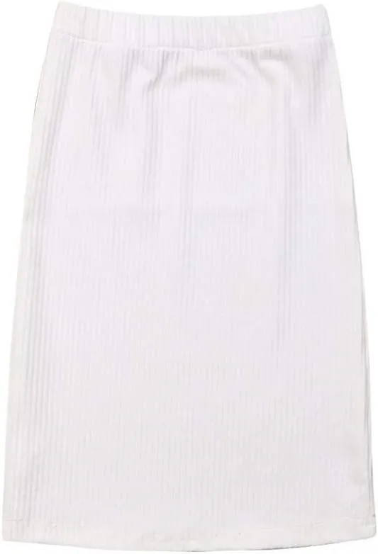 Todder Kids Baby Girls Skirts Summer Slim Pencil Skirts Solid Fashion Knitted Skirt Party Skirt Princess Dress 1-5Y