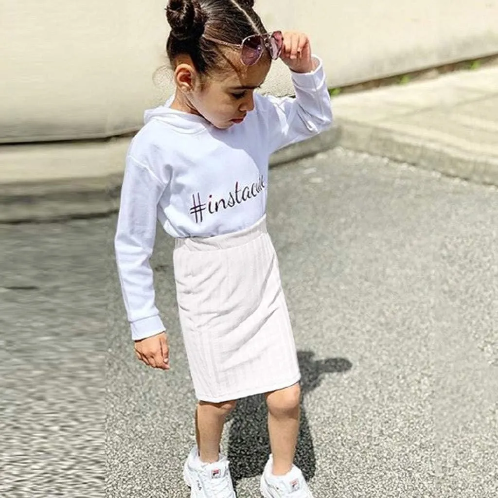 Todder Kids Baby Girls Skirts Summer Slim Pencil Skirts Solid Fashion Knitted Skirt Party Skirt Princess Dress 1-5Y