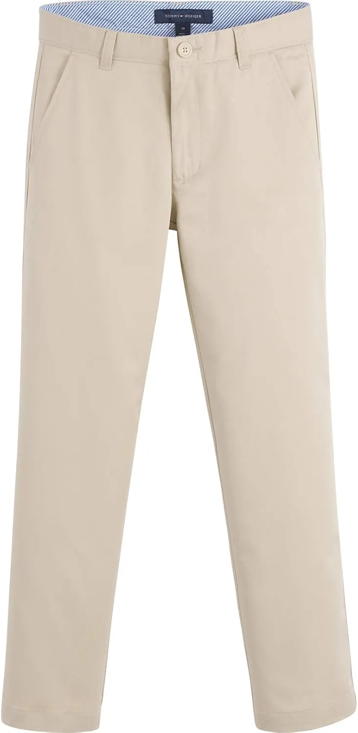 Tommy Hilfiger Boy's Flat Front Twill Blend Dress Pants