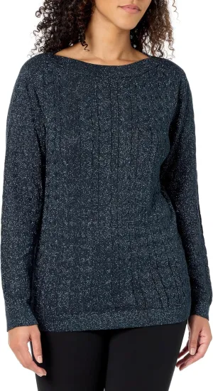 Tommy Hilfiger Women's 3/4 Length Sleeve Boatneck Sweater