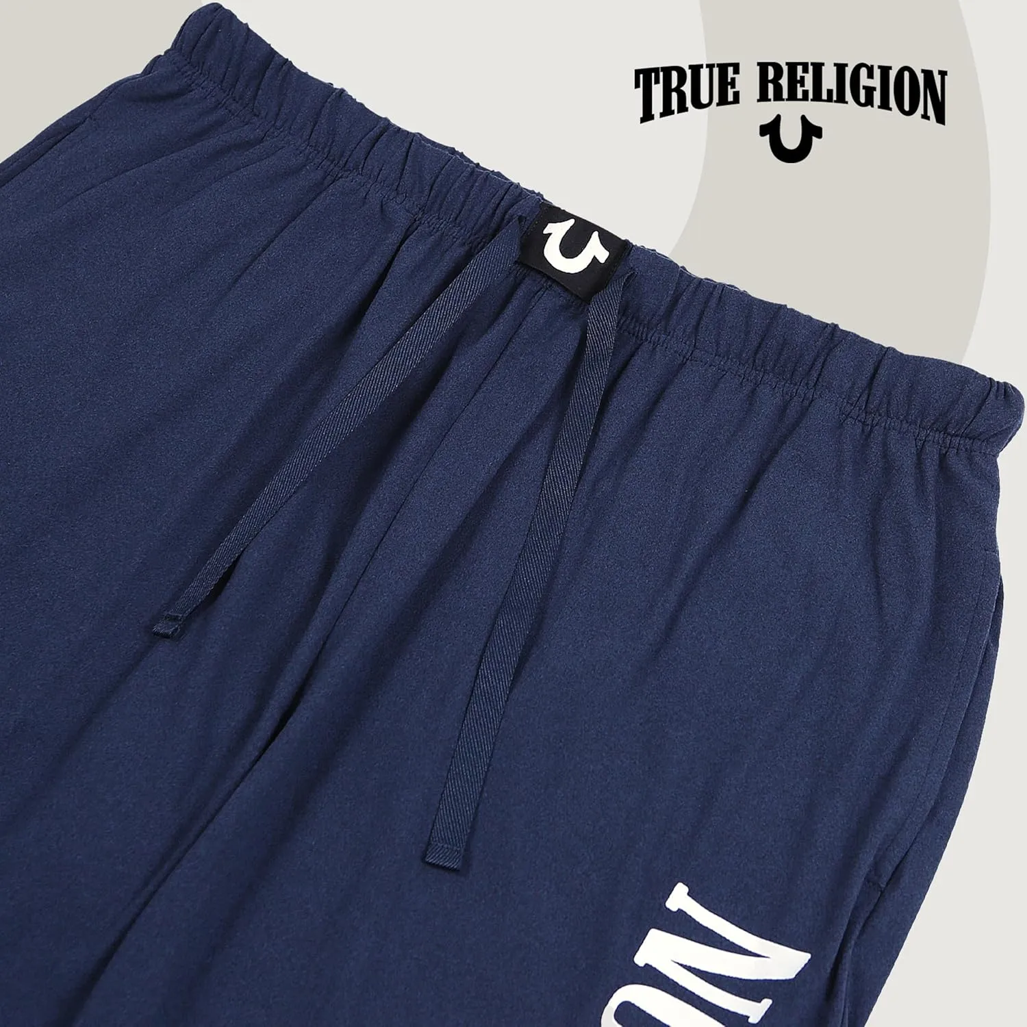 True Religion Mens Jogger Pajama Pants, Lightweight Lounge Casual Sleep Pants for Men