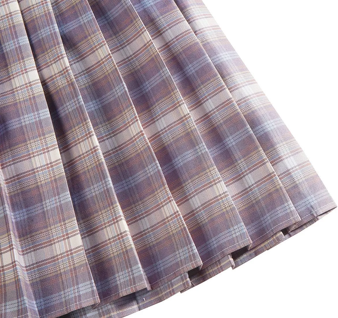 Urban CoCo Womens Uniforms Plaid Pleated Mini Skirt