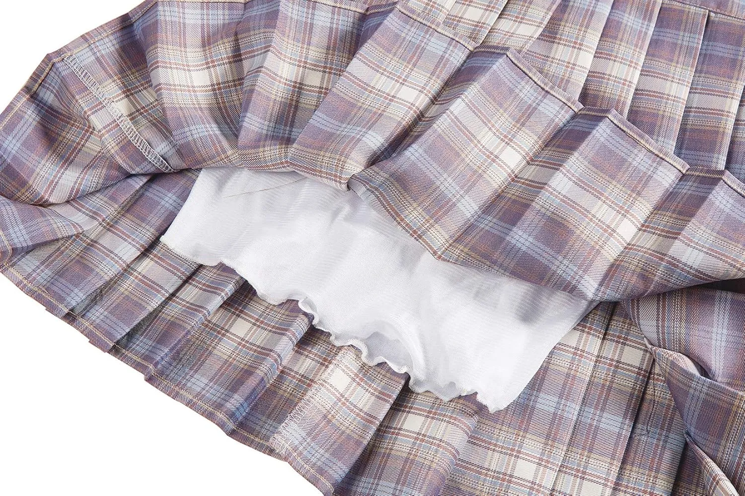 Urban CoCo Womens Uniforms Plaid Pleated Mini Skirt