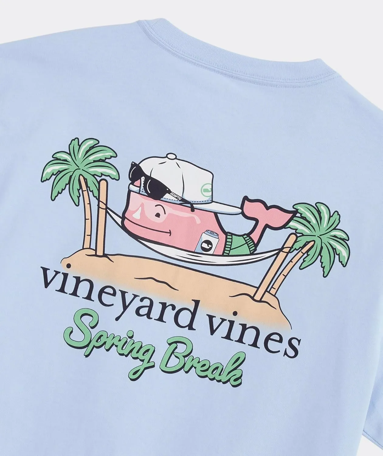 vineyard vines Men's Spring Break Hammock Whale Short-Sleeve Pocket Tee