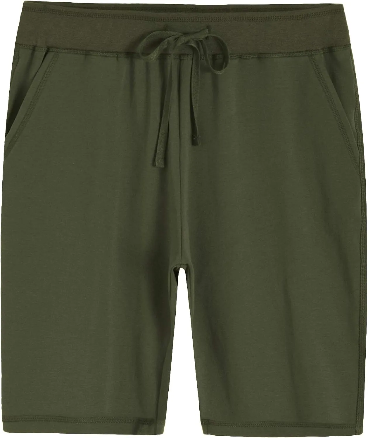 Weintee Women's Soft Knit Bermuda Shorts with Pockets