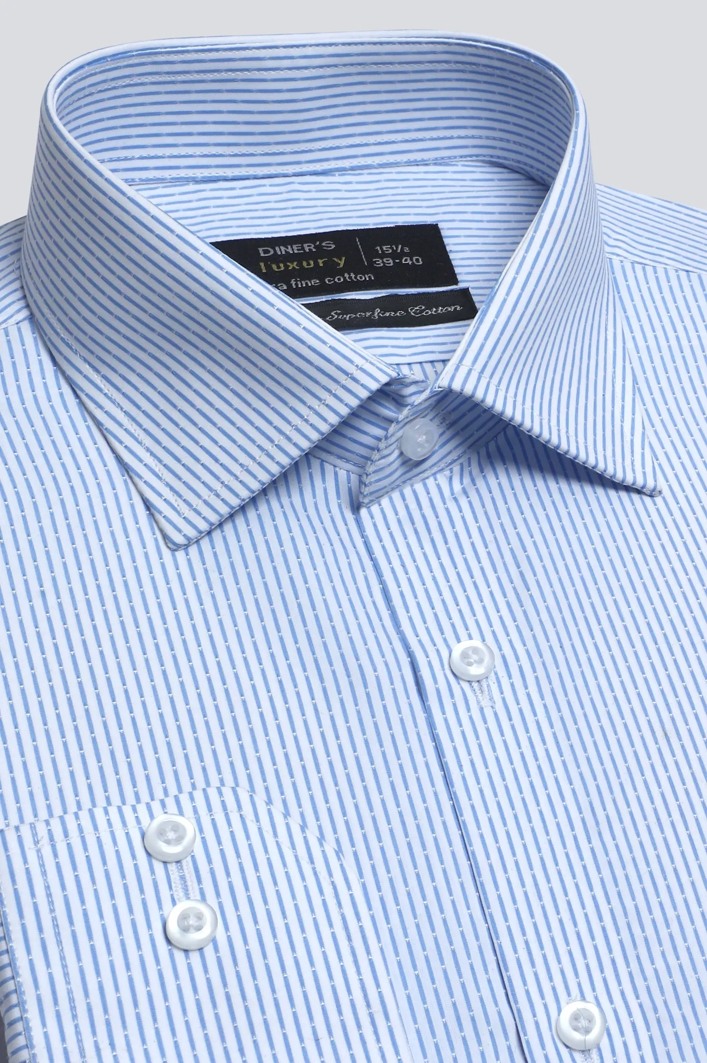 White Stripes Formal Shirt