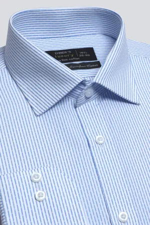 White Stripes Formal Shirt