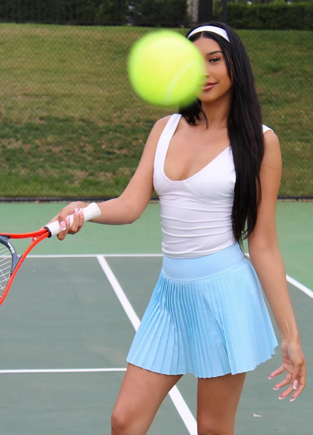 Willit Womens Pleated Tennis Skirts with Shorts Athletic Golf Skorts High Waisted Lightweight Zipper Pockets