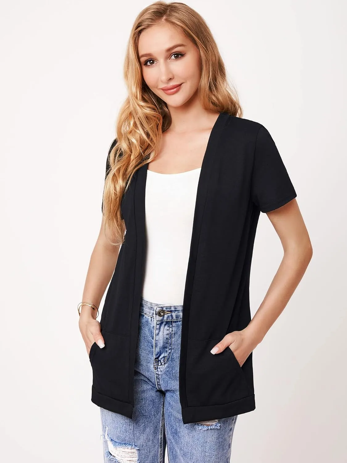 WLLW Women Skull Cardigan Tops Short Sleeve Open Front Back Cutout Shirts Sexy Gothic Cardigan