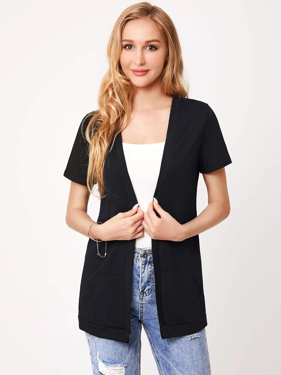 WLLW Women Skull Cardigan Tops Short Sleeve Open Front Back Cutout Shirts Sexy Gothic Cardigan