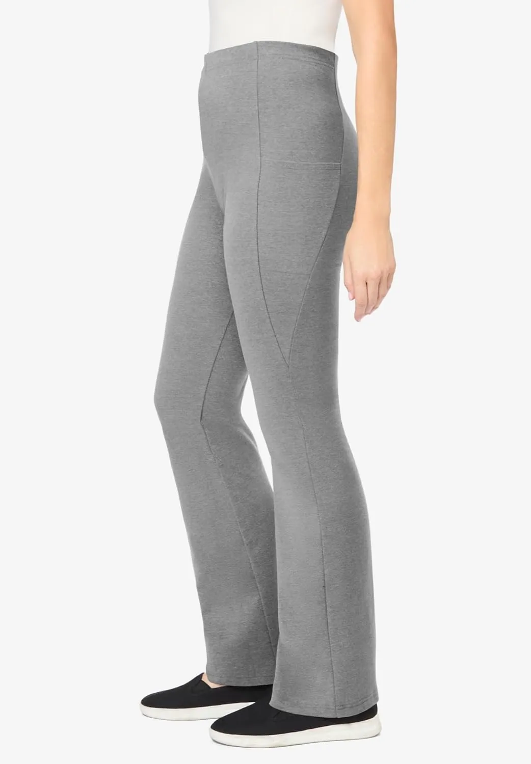 Woman Within Plus Size Petite Pocket Bootcut Legging