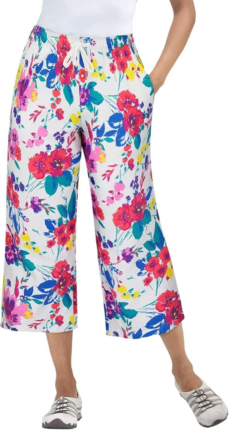 Woman Within Plus Size Sport Knit Capri Pant
