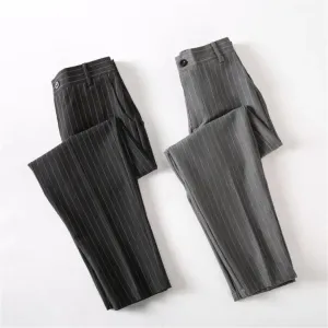 Women Fashion Striped Harem Pants Streetwear Koreon Spring-Summer Thin High Waist Casual Pencil Pants