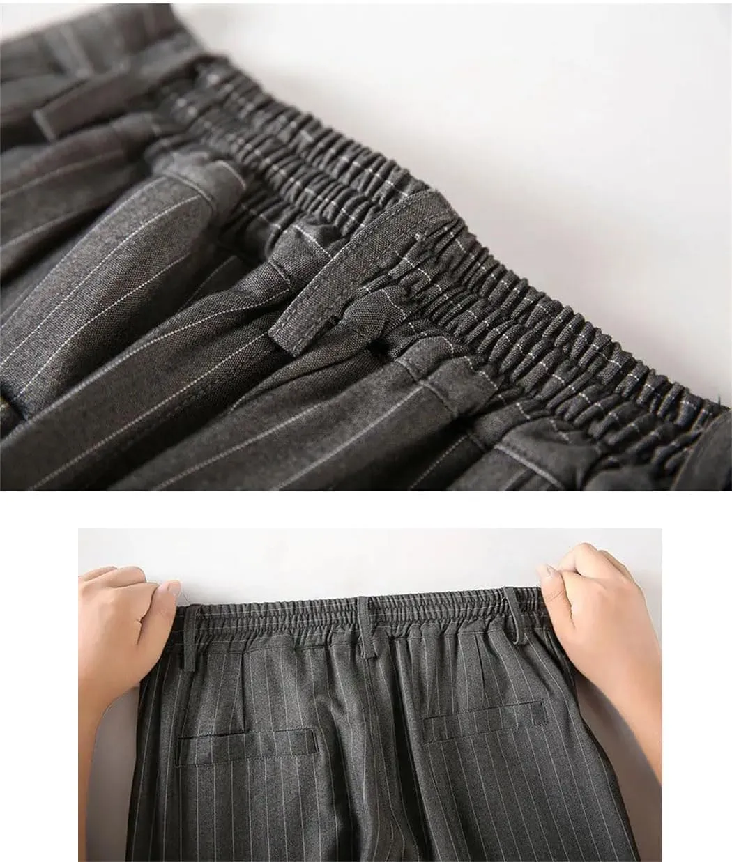 Women Fashion Striped Harem Pants Streetwear Koreon Spring-Summer Thin High Waist Casual Pencil Pants