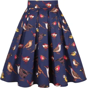 Women Gothic Floral Printed Pleated Skirt Summer High Waist Korean Harajuku Japanese Pinup Retro Vintage Midi Skirts