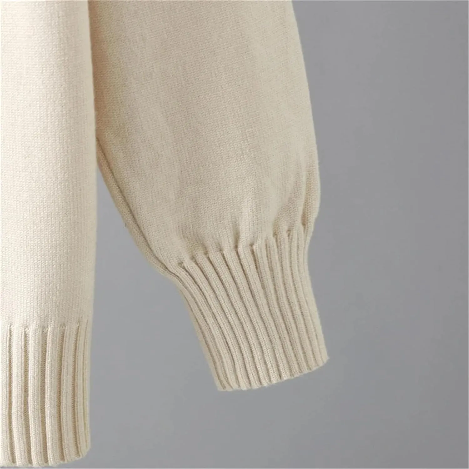 Women Knitted Sport Suits 2-Piece Drawstring Jogging Harem Pants V Neck Pullover Sweater Set