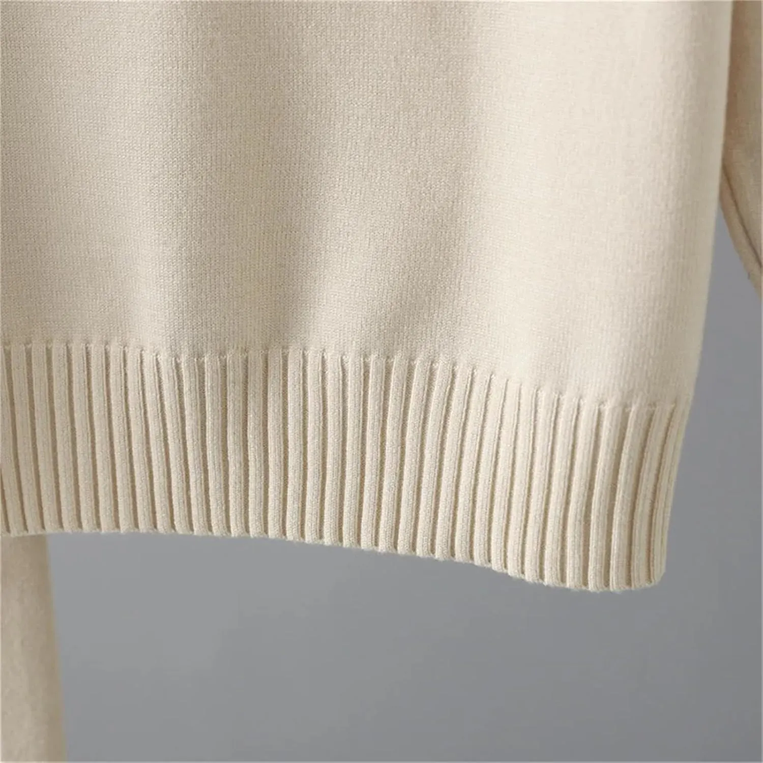 Women Knitted Sport Suits 2-Piece Drawstring Jogging Harem Pants V Neck Pullover Sweater Set