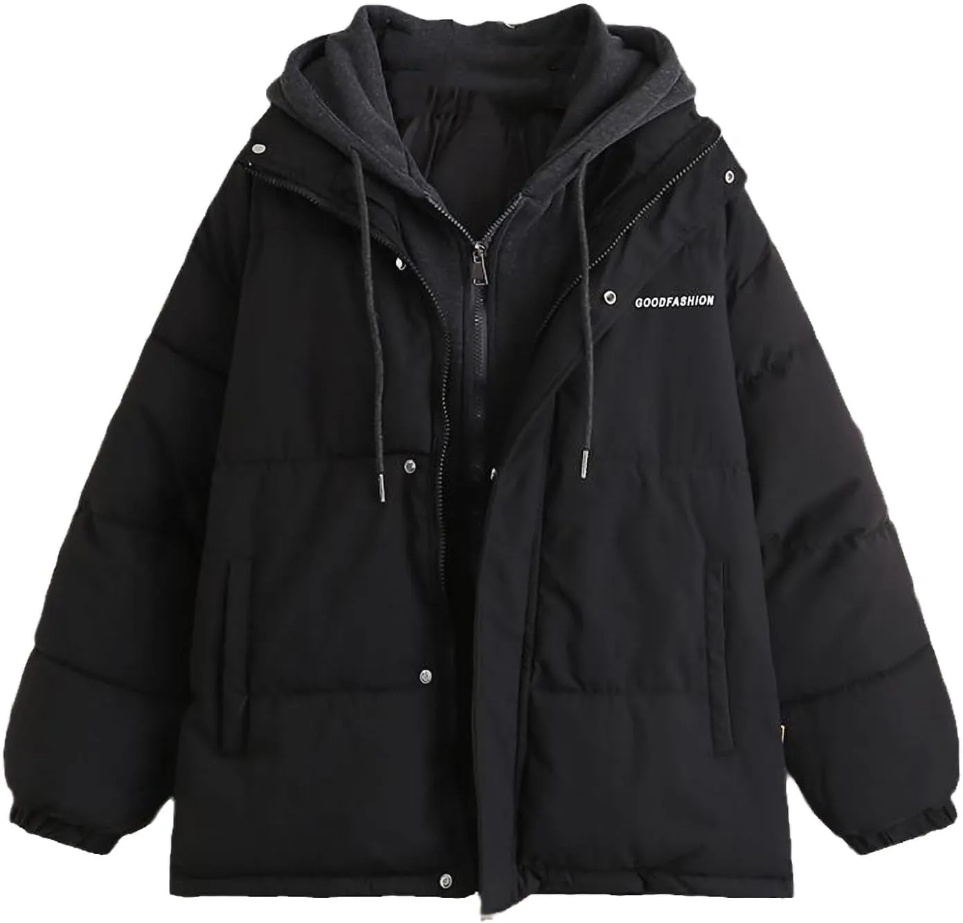 Women Oversize Short Overcoat Thick Down Cotton Padded Coat Female Winter Jacket Hooded Parka Mujer
