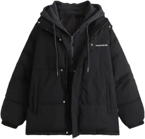 Women Oversize Short Overcoat Thick Down Cotton Padded Coat Female Winter Jacket Hooded Parka Mujer