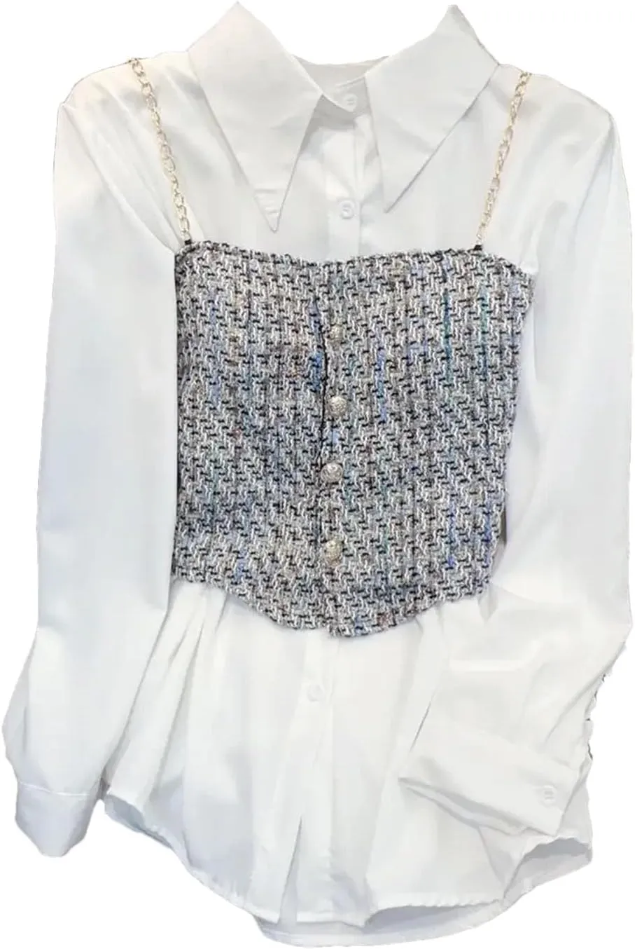 Women Sexy Short Camisole Shirt Lapel Sexy Soft Shirt