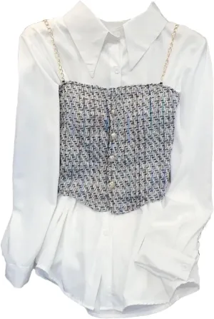 Women Sexy Short Camisole Shirt Lapel Sexy Soft Shirt