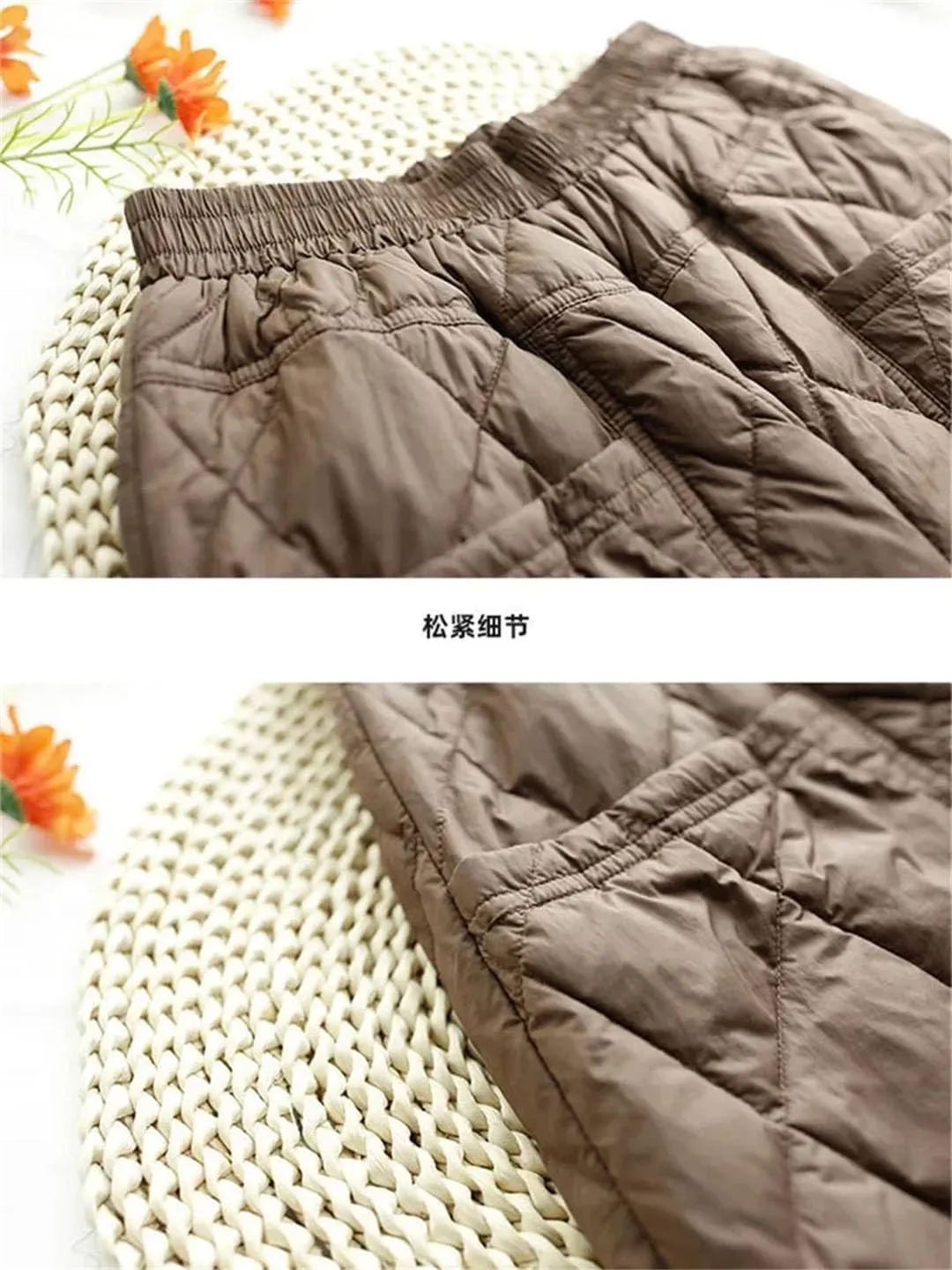 Women Thicken Solid Harem Pants Winter High Waist Down Cotton Windproof Pantalones Loose Ankle Length