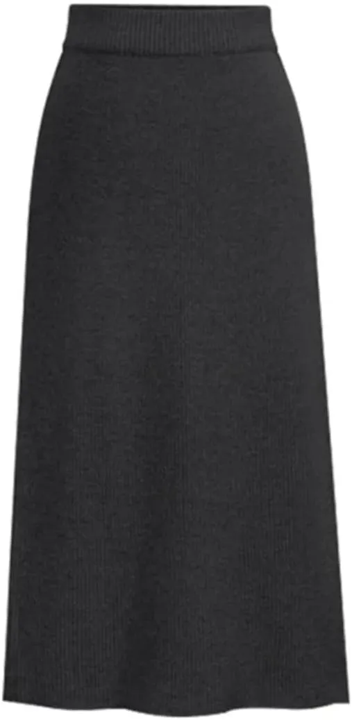 Women Wool Skirts Winter High Waist A-Line Pleated Skirt