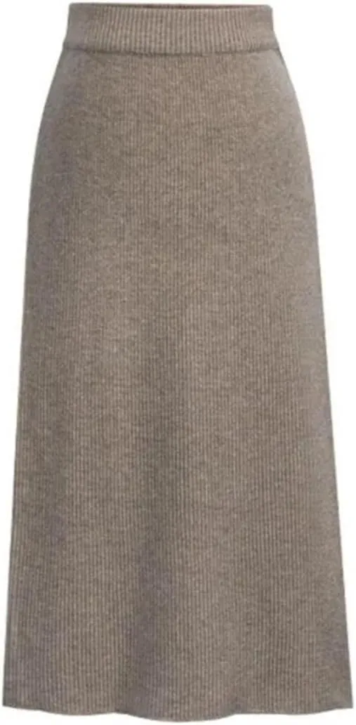 Women Wool Skirts Winter High Waist A-Line Pleated Skirt