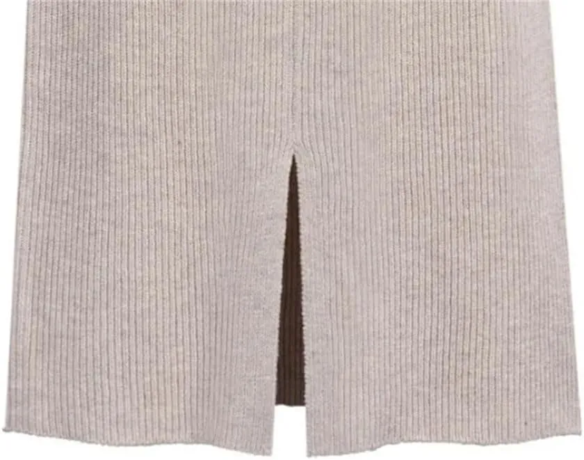 Women Wool Skirts Winter High Waist A-Line Pleated Skirt