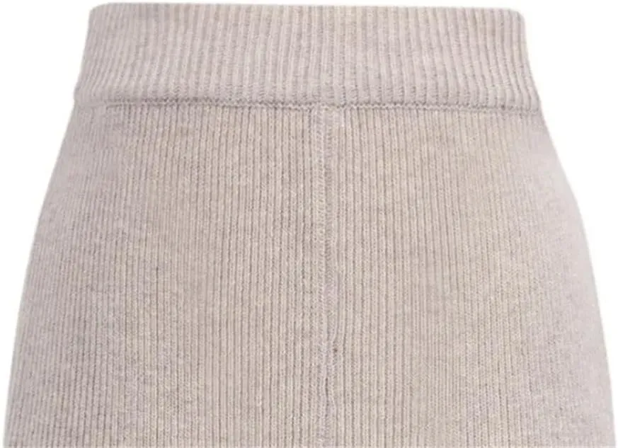 Women Wool Skirts Winter High Waist A-Line Pleated Skirt