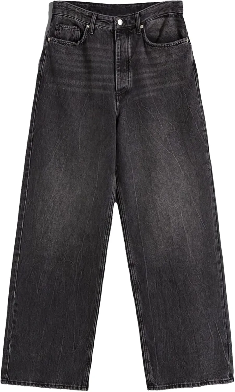 Women Y2k Baggy Jeans Wide Straight Leg High Waist Denim Pants Vintage Harajuku Loose Casual Trousers Streetwear