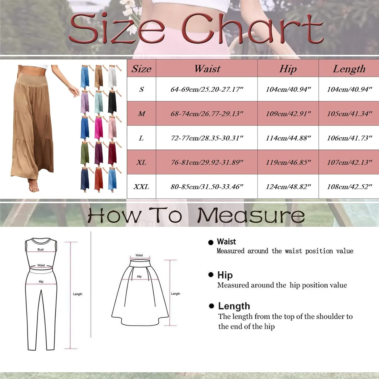 Womens Casual High Waistband Pants Wide Leg Palazzo Patchwork Flowy Comfy Cotton Linen Pants Summer Beach Boho Yoga Trousers