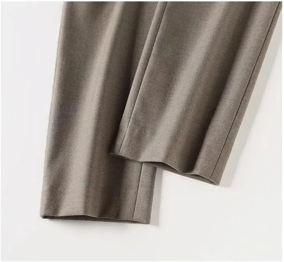 Women's Casual Loose High Waisted Solid Color Harem Pants, Women's Ankle Slim Fit Casual Pants