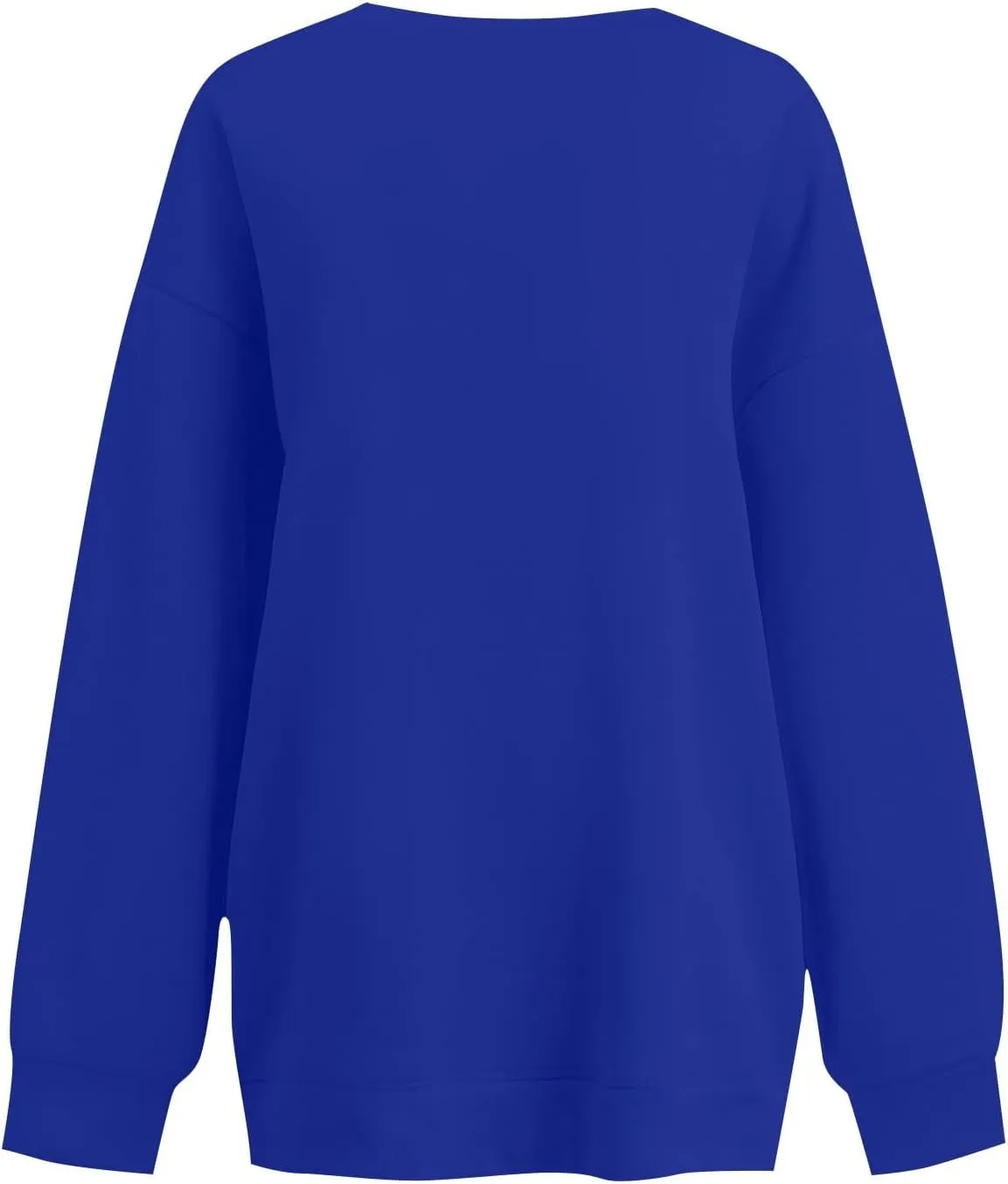 Women's Crewneck Sweatshirts 2024 Womens Fashion Long Sleeve Solid Colour Loose Fit Pullover Sweatshirt Tops