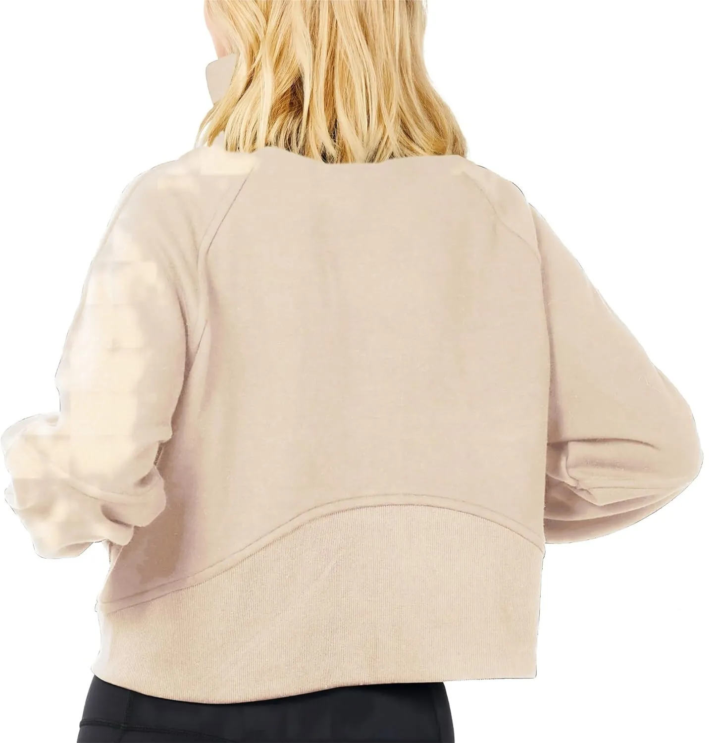 Womens Half Zip Sweatshirt Jacket Pullover Fleece Lined Hoodies Fall Outfits Clothes Crop Tops Sweater Thumb Hole