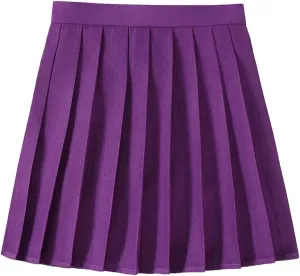 Women's High Waist Skirt Summer Athletic A Line Mini Pleated Golf Short Skirt for School