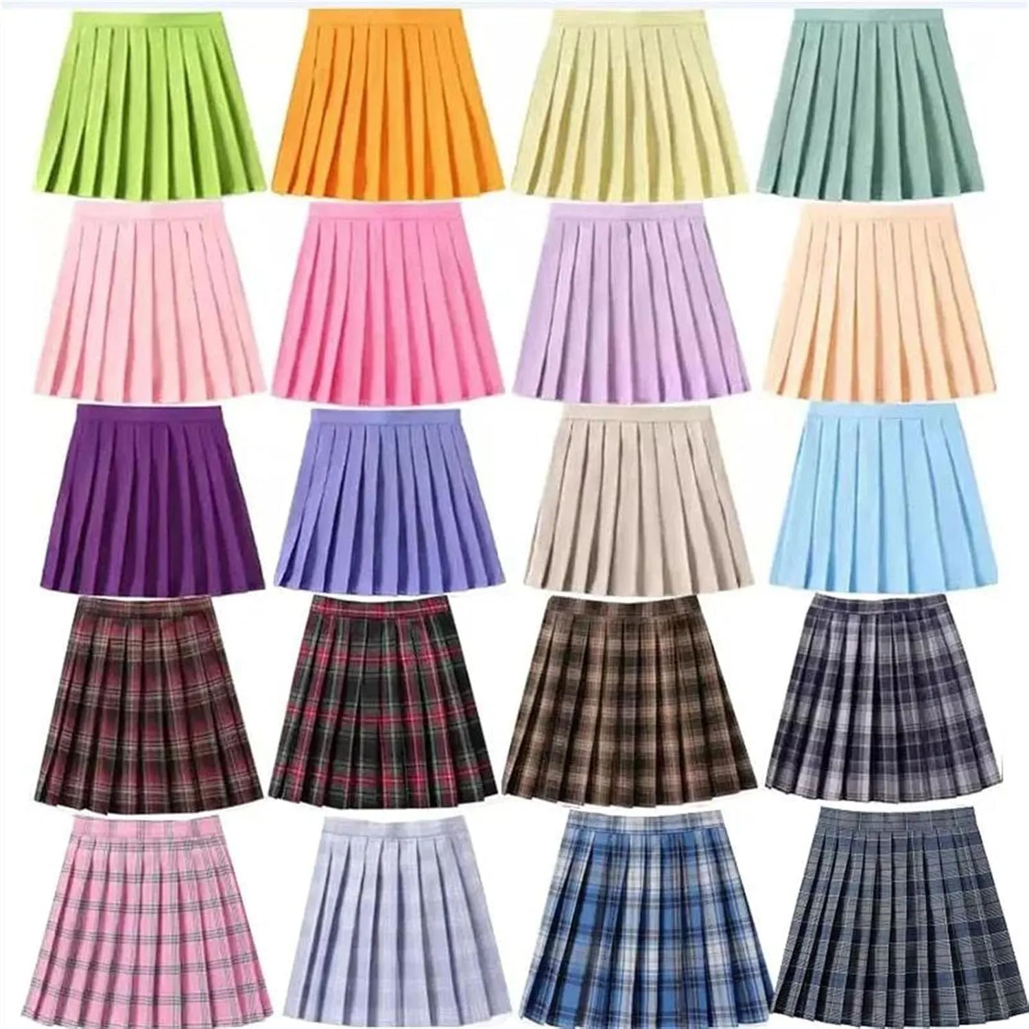 Women's High Waist Skirt Summer Athletic A Line Mini Pleated Golf Short Skirt for School