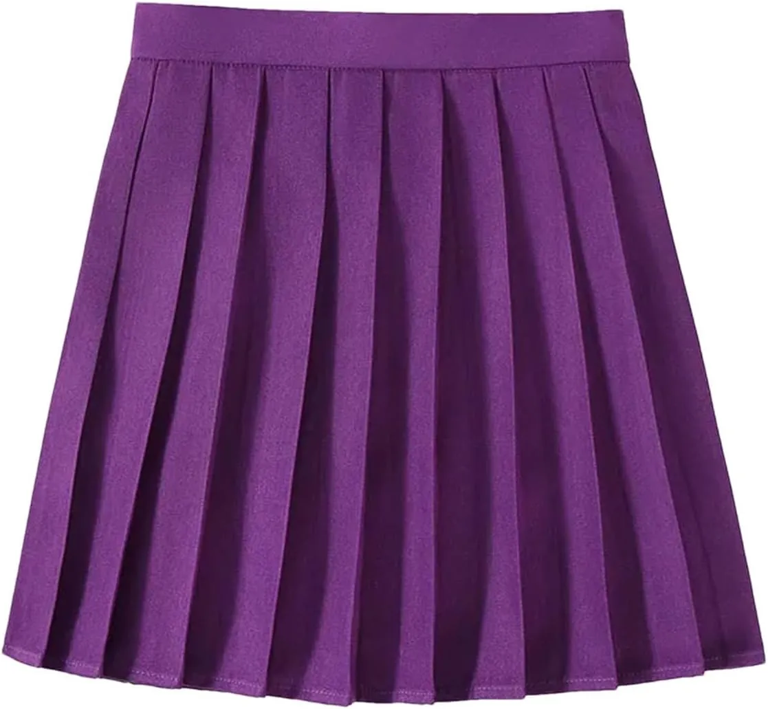 Women's High Waist Skirt Summer Athletic A Line Mini Pleated Golf Short Skirt for School