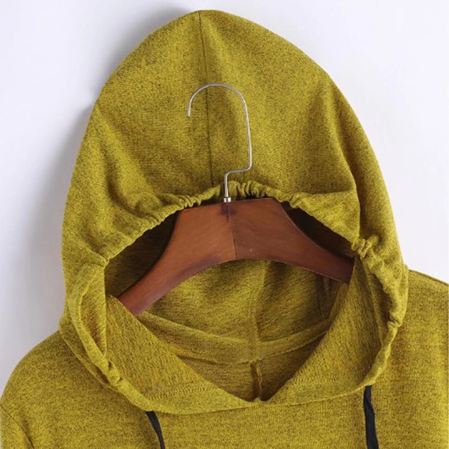 Women's Hooded Solid Color Loose Sweatshirt Irregular Pocket Top, Oversized Ladies Tops Long Sleeve