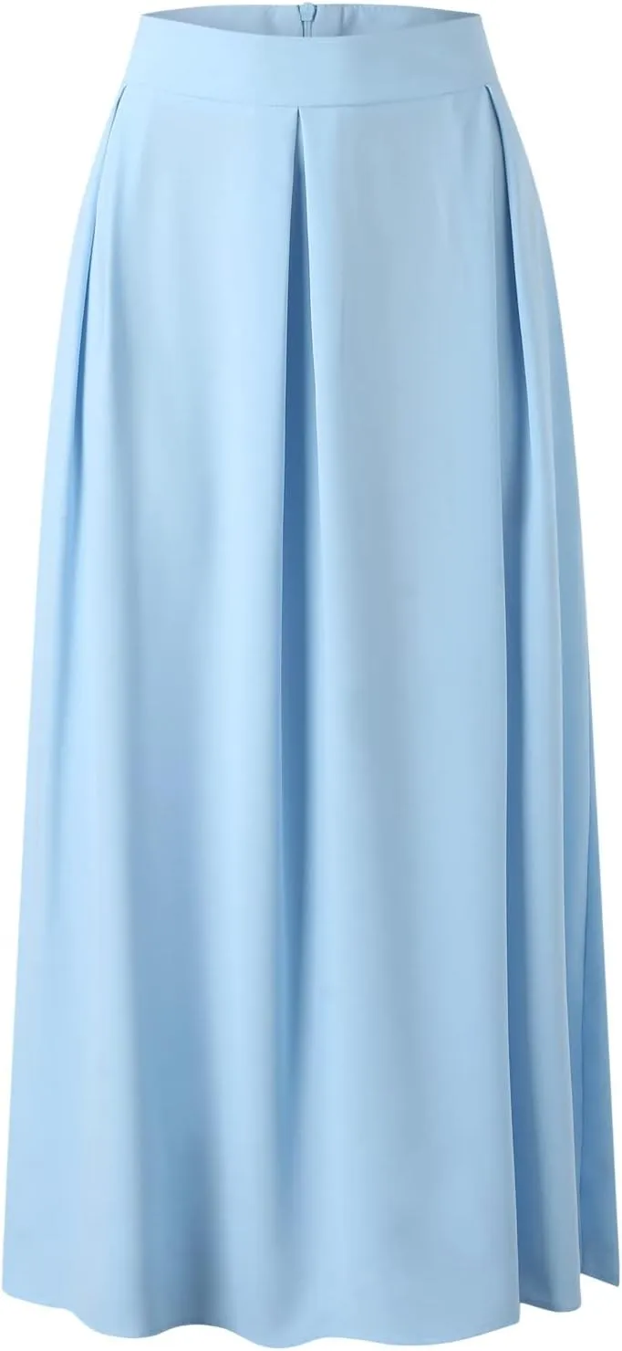 Women's Large Solid Color Pocket High Waist Ol Half Skirt Pleated Skirt Small Knit