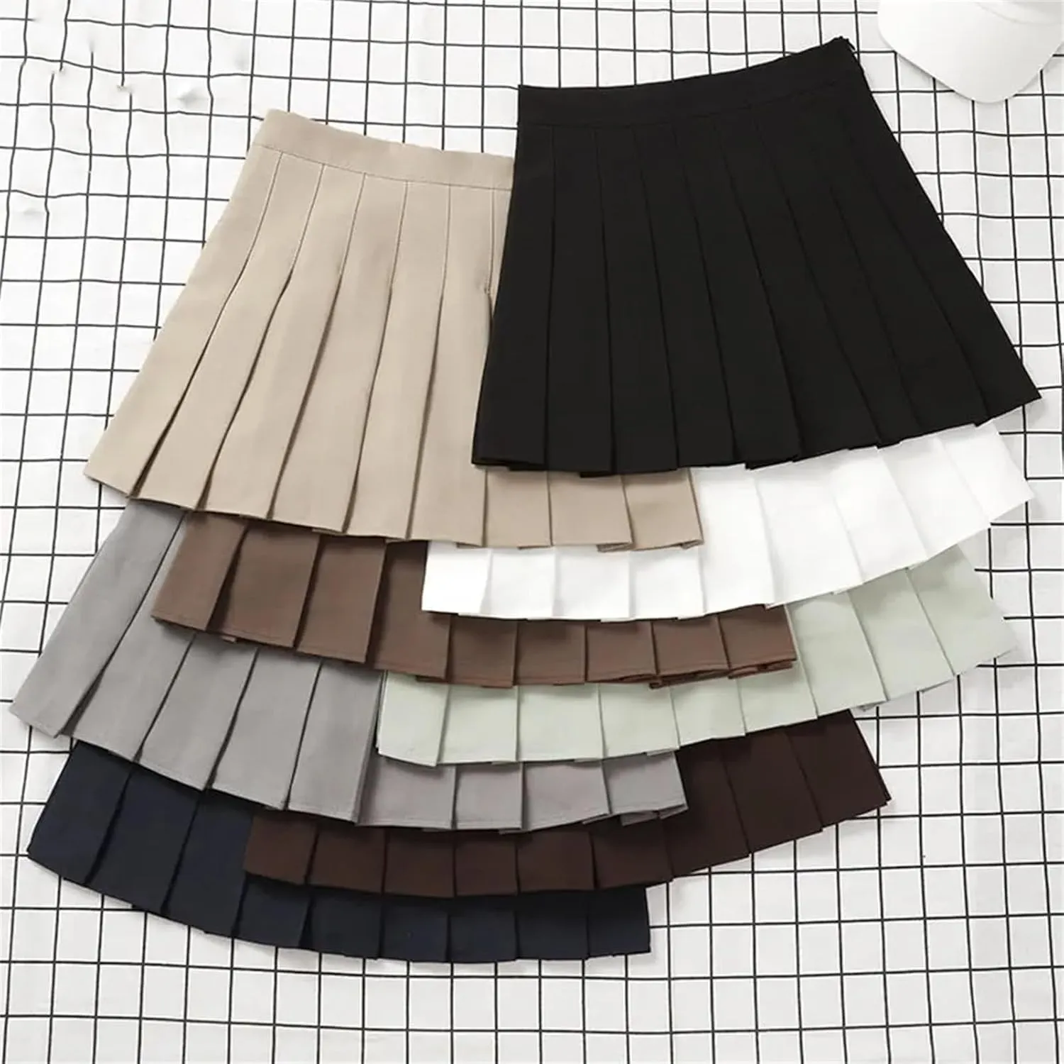Women's Mini Pleated Skirt High Waist A-Line Short Skater Athletic Tennis Skater Skirts Skort