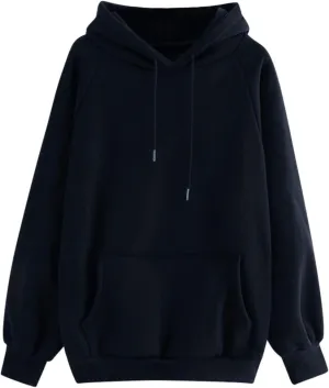 Womens Oversized Hoodies Basic Solid Sweatshirts 2024 Fall Fashion Outfits Drawstring Pullover Clothes with