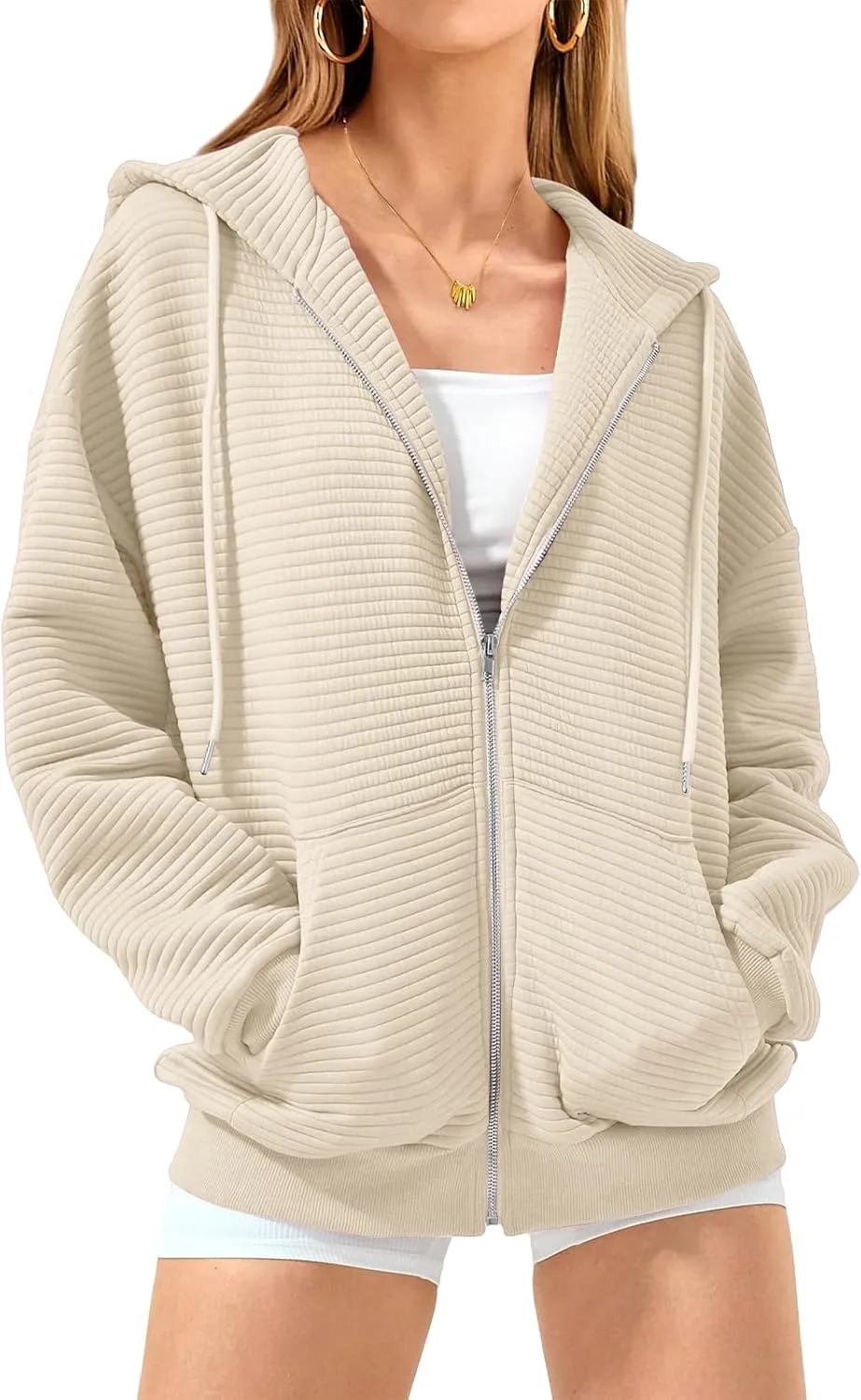 Women's Oversized Hoodies Comfy Loose Long Sleeve Sweatshirt Hooded Pullover Sweaters Tops Casual Jackets with Pockets