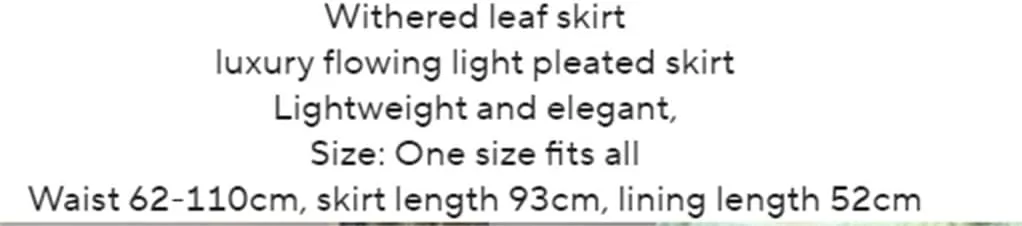 Women's Pleated Long Skirt A-Line High Waist All-Match Long Skirt