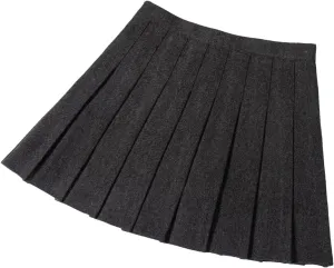 Womens Pleated Mini Skirt School Uniform High Waisted A-Line Skater Skirts Golf Skort