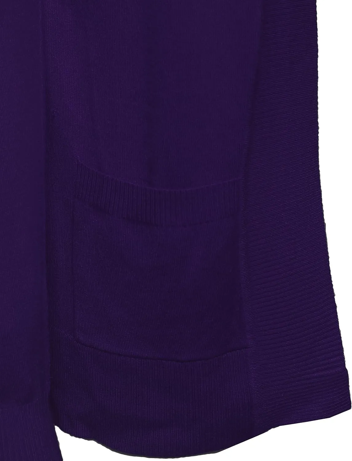 Women's Solid Soft Stretch Open Front Knit Cardigan